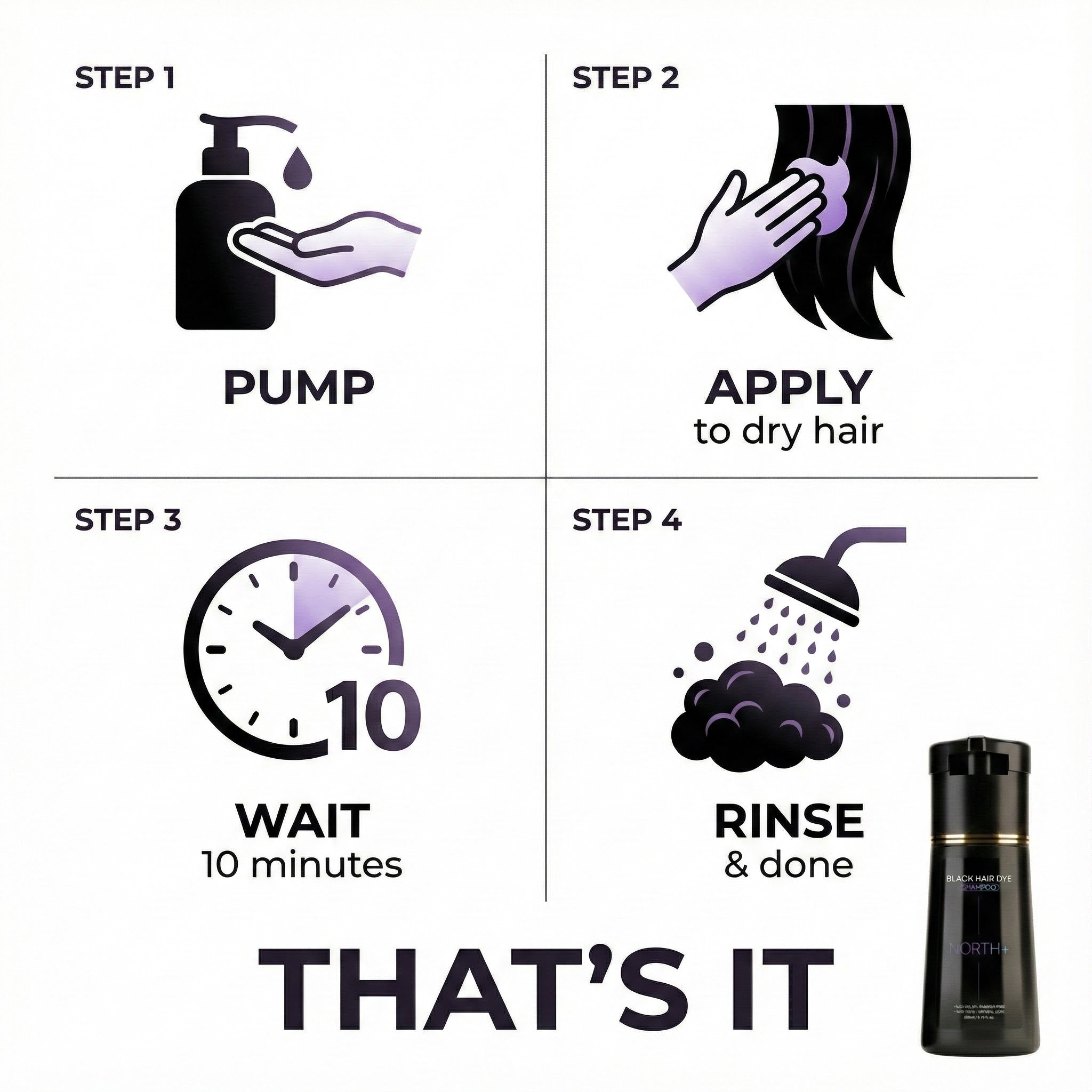 Champú NORTH+ Instant Gray Coverage