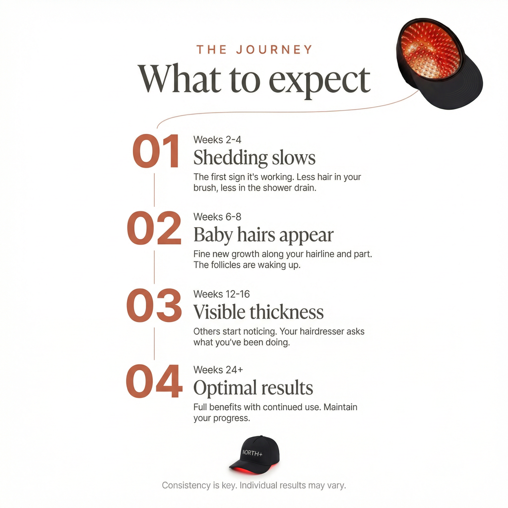 NORTH+ Red Light Laser Cap