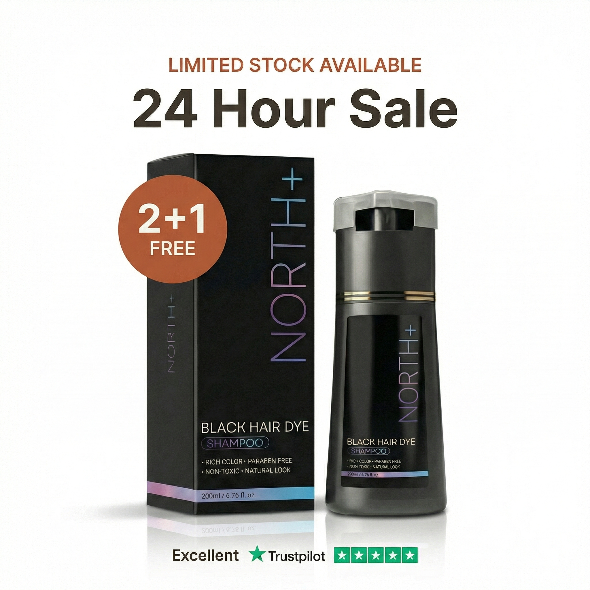 NORTH+ Instant Gray Coverage Shampoo