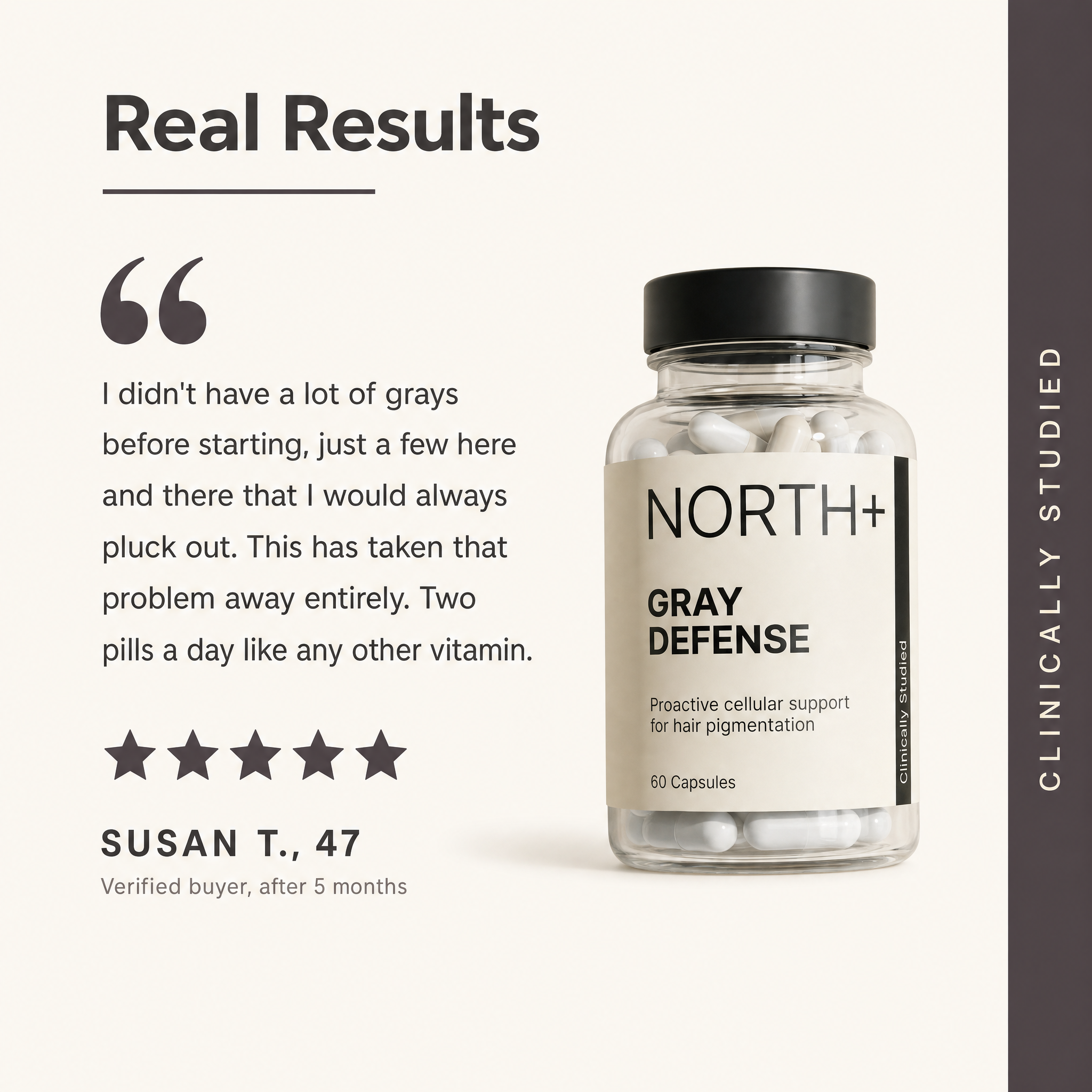 NORTH+ Gray Defense - Restore Hair Pigment Naturally